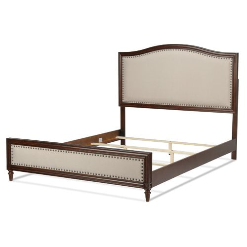 Grandover Complete Wood Bed And Bedding Support System With Cream ...