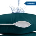 thumbnail image 2 of Protectores de almohada Utopia Bedding impermeables (paquete de 2), color verde azulado, 2 of 8