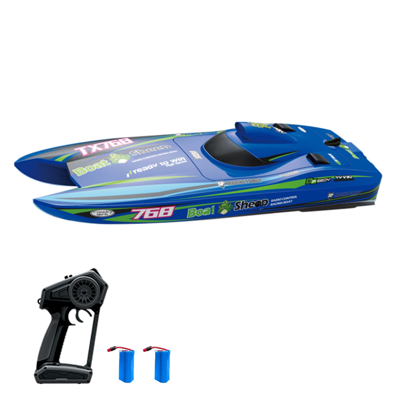 Remote  boat,Remote Ship Low Battery/over Reminder 2 Battery Boat Speed Buzhi Boat Speed Speedboat Low Remote Boat Ship Waterproof Speedboat Buzhi Ship Speedboat  2 battery