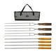 thumbnail image 4 of Brochetas para la parrilla Brochetas de metal para brochetas para pollo BBQ Utensilios de cocina Alfileres y tenedores negros Cola Brochetas para asar, 4 of 8