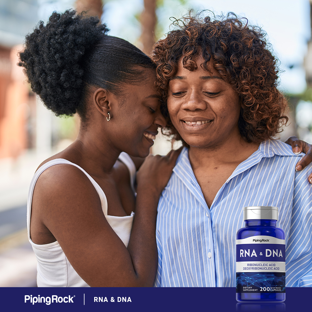 RNA DNA Supplement | 200 Capsules | Ribonucleic Acid & Deoxyribonucleic Acid | By Piping Rock