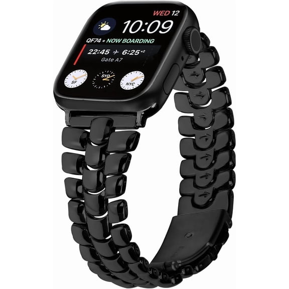 REQO Compatible with Apple Watch Bands 49mm 45mm 44mm 42mm 41mm 40mm 38mm, Adjustable metal band Replacement Wristband for iWatch Ultra Series 9 8 7 6 5 4 3 2 1 SE Women Men