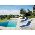 thumbnail image 3 of Kozyard Patio Chaise Lounge Chair - Full Flat Alumium & Resin Legs, Outdoor Reclining Adjustable Chair for Sunbathing, Perfect for Beach, Patio, Lounge Set or Patio Table (1 Pack Blue W/ Table), 3 of 5