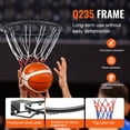 thumbnail image 3 of Basketball Rim, Wall Door Mounted Basketball Hoop, Heavy Duty Basketball Flex Rim Goal Replacement with Net and Double Spring, Standard 18" Indoor Outdoor Hanging Hoop for Adults, 3 of 9