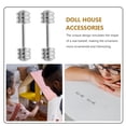 thumbnail image 4 of Miangastore 2 Pcs Accessoires de Maison de Poupée Miniature Mini Haltères Modèle Équipement de Sport Miniature, 4 of 9