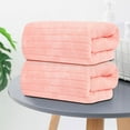 thumbnail image 4 of Mecorevxz Snowflake Velvet Bath Towels Absorbent Bath Towel Household Non Shedding Hair Beauty Salon Sweat Steaming Bathrobe Bath Towel(70x140cm,Pink), 4 of 9
