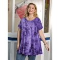 thumbnail image 4 of Plus Size Tops for Women Casual Short Sleeves T Shirts Flowy Blouses, 4 of 5