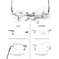 thumbnail image 4 of LUFF Rimless Reading Glasses for Women Blue Light Blocking Lightweight Metal Classic Computer Readers Anti Eyestrain Case, 4 of 6