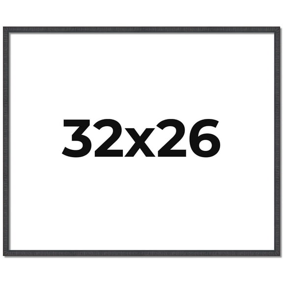 32x26 Rustic Brown Real Wood Picture Frame Width 0.75 inches | Interior Frame Depth 0.5 inches |