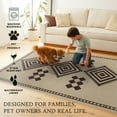 thumbnail image 4 of My Magic Carpet 5'x7' Machine Washable Non-Slip Faux Jute Area Rug - Kilim Kiki Natural, 4 of 6