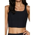 thumbnail image 3 of RBX Active Women's Corset Satin Piping Longline Sports Bra/Tank Top, 3 of 5