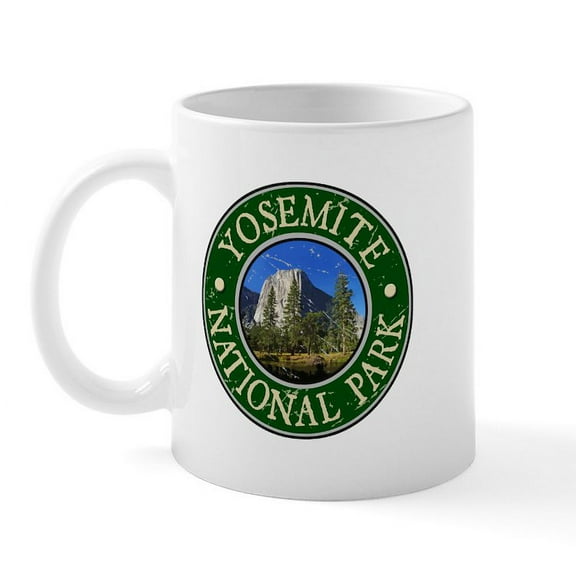 CafePress - Yosemite Nat Park Design 1 Mug - 11 oz Ceramic Mug - Novelty Coffee Tea Cup
