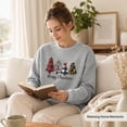 thumbnail image 4 of KimSoong Women Merry Christmas Sweatshirt Plaid Leopard Tree Graphic Long Sleeve Pullover Xmas Lightweight Holiday Tee Tops, 4 of 13