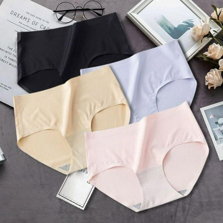 Ladies Ice Silk Comfortable Elastic Seamless Underwear Women's One