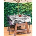 thumbnail image 3 of Fsddascl Black Pastoral Tree Outdoor Tablecloth - 52x70 Inch Rectangle Dining Table Cover, Vintage Botanical Spring Waterproof Outdoor Table Cloth with Umbrella Hole & Zipper for Picnic/Patio/Party, 3 of 7