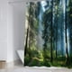 thumbnail image 4 of Cortina de ducha de 180x180 cm con agujeros, impermeable, con estampado digital. bosque, 4 of 7