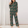 thumbnail image 2 of Lsque Mushroom House Pattern Long Sleeve Pajama Set for Women - Soft 2-Piece Sleepwear and Loungewear Set with Pockets, Comfy Nightwear-X-Large, 2 of 7