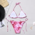 thumbnail image 3 of BONIXOOM Swimsuit Women Tankini No Closure Printed Bikinis Bikini Summer Swimwears on Clearance Pink Size 6, 3 of 7