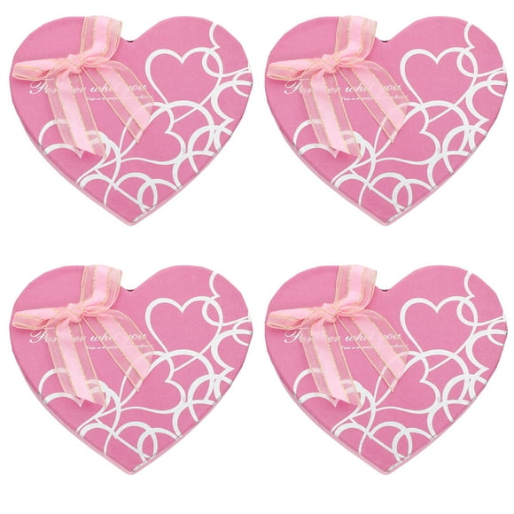 EeaseCA 4 Pcs Valentine's Day Heart-shaped Chocolate Boxes Creative Gift Packing Boxes