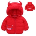 thumbnail image 2 of Tbopshirt Toddler Girls Winter Coats,Hooded Kids Coats Cute Baby Girls Jacket Kids Boys Down With Ear Hoodie Spring Girl Clothes Infant Children's Clothing for Boys Coat, 2 of 5