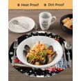 thumbnail image 3 of 15 Inch Round Placemats Set of 4, Black Christmas Trucks Non Slip Heat Insulation PP Table Mats, Xmas Tree Winter Gifts Snowflake Washable Place Mats for Kitchen Dining Party Table Decor, 3 of 7