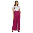 thumbnail image 5 of Bimba Stylish Solid Dungaree For Womens Adjustable Strap Loose Rayon Romper Pants, 5 of 6