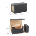 thumbnail image 4 of Caja de Baraja de Cartas con Ventana de Visualización, Caja de Baraja de Cartas con Bandeja para Dados Caja de Almacenamiento de Tarjetas Portatarjetas Magnético de 35 Puntos Gris, 4 of 5