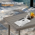 thumbnail image 6 of 5 Piece Aluminum Patio Furniture Set, Outdoor Sectional Sofa with Coffee Table, Garden Conversation Set with Loveseat and 3-Seat Sofa, 6 of 7