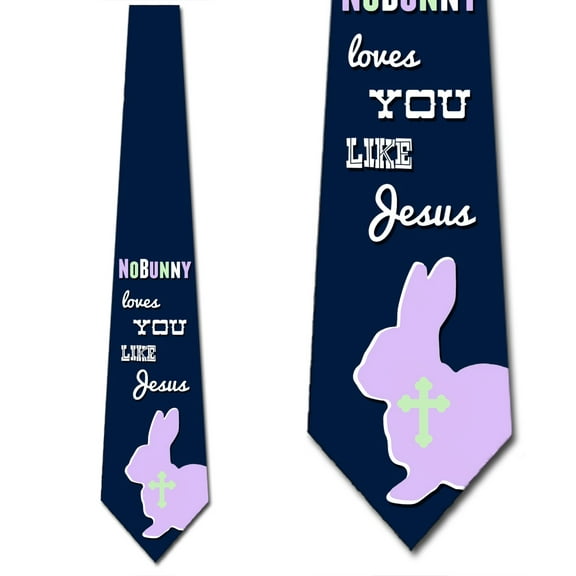 Easter Ties Mens Holiday Religious Necktie by Three Rooker