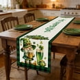 thumbnail image 4 of DAMAI Buffalo Plaid Gnomes Green Heart Table Runner 13x72 Inch St. Patrick's Day Kitchen Dinning Table Decoration for Bedroom Kitchen Home Party Dining Tables Decor Lucky Leaves Green Plaid, 4 of 6