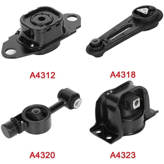ECCPP Engine Motor and Trans Mounts A4318 A4312 A4320 A4323 Set of 4 Fit for Nissan Versa 2007-2012 Cube 2009-2014 1.8L