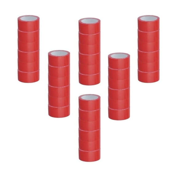 PSBM Red Acrylic Tape Carton Sealing Tape 1.88 Inch x 1000 Yards 6 Rolls 2 Mil Strong Adhesive For Packing And Dispenser Use