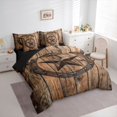 thumbnail image 3 of Homewish Rustic Texas Stars Bedding Comforter Set 7 Pieces for Adult, Farmhouse Cabin Full Bedding Set, Old Barn Door Reversible Fitted Sheet Flat Sheet, Luxury Bedroom Decor, 3 of 7