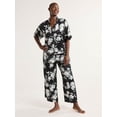 thumbnail image 4 of Joyspun Women’s and Women’s Plus Stretch Satin Pajama Set, Sizes S to 3X, 4 of 4