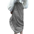thumbnail image 6 of Elegant Sparkling Sequins Stretchy Long Skirt for Women Elastic High Waist A Line Skirt for Formal Parties and Night Out, 6 of 9