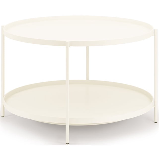 Simpli Home Monet Table Basse Industrielle 32 Pouces en Métal Crème