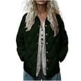 thumbnail image 4 of Womens Quilted Lightweight Jacket Button Down Stand Collar Puffer Jacket Coats Padded Outwear with Pockets, 4 of 7