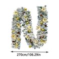 thumbnail image 3 of Frosted Pine Christmas Decorative Rattan White Flocked Garland - Doorway Staircase Handrail Branches Set Holiday Decor, 3 of 7