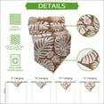 thumbnail image 5 of Palm Tree Monstera Table Runner Linen Burlap Table Runner 90 Inches Long Brown Tan Leaf Boho Botanical Tropical Dresser Scarves for Kitchen Island Coffee Dining Room Party Holiday Decor 13"x90", 5 of 8