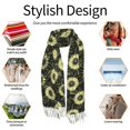 thumbnail image 6 of Shawl Wraps for Women - Sunflowers Retro Oversized Fall Winter Fashion Blanket Scarf for Women, 6 of 6