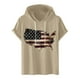 thumbnail image 1 of Blusa con capucha de manga corta para hombre, informal, con estampado, a la moda, con capucha, camiseta deportiva de manga corta, blusa de poliéster para hombre, 1 of 6