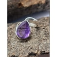 thumbnail image 4 of Solid 925 Sterling Silver Ring For Womens, Natural Amethyst Ring Gemstone Unique Handcrafted Ring For Her, 4 of 5