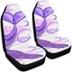thumbnail image 2 of ABPHQTO Juego de 2 fundas para asientos de coche, protector universal para asientos delanteros de ballena morada, apto para coche, SUV, sedán, camión, 2 of 3