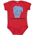thumbnail image 3 of Inktastic I Love My Daddy Elephant Blue Boys Baby Bodysuit, 3 of 5