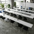 thumbnail image 6 of Flash Furniture Davis 72"W x 24"D Foldable Training Room Table Laminate White Tabletop/Gray Frame, 6 of 17