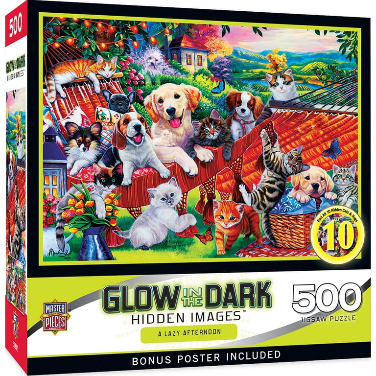 Glow in the Dark - A Lazy Afternoon 500 Piece Puzzle - Walmart.com