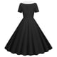 thumbnail image 4 of Vestido retro de manga corta con cuello en V y doble botonadura para mujer - Verano, 4 of 4