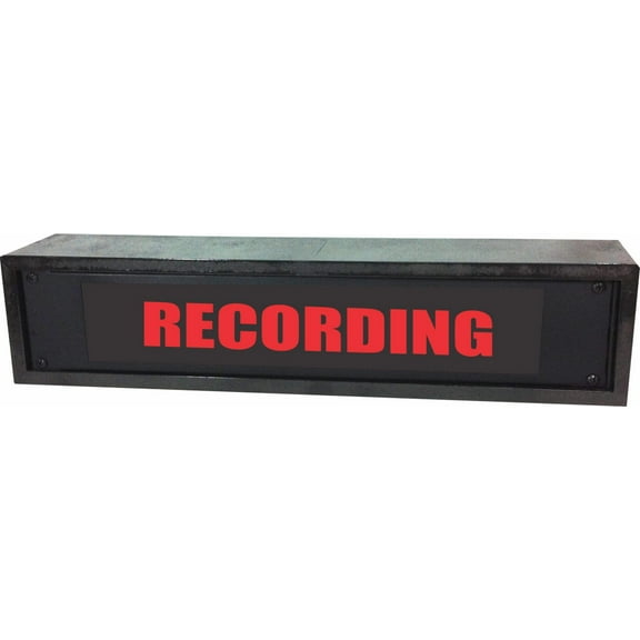 AMERICAN RECORDER - 2RU "RECORDING" LED Lighted Sign with Enclosure
