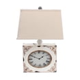 thumbnail image 3 of 7" x 7" x 22" White, Vintage, Metal Clock Base - Table Lamp, 3 of 3