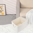 thumbnail image 4 of REGALWOVEN Woven Storage Basket with Handles for Entryway Desk and Home Decor Organization White 15*9.8*9.1in, 4 of 5